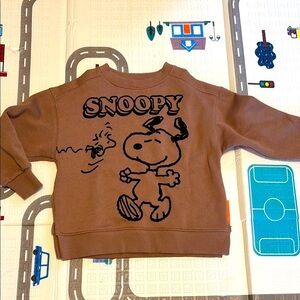 Zara Brown Snoopy Kids Sweater